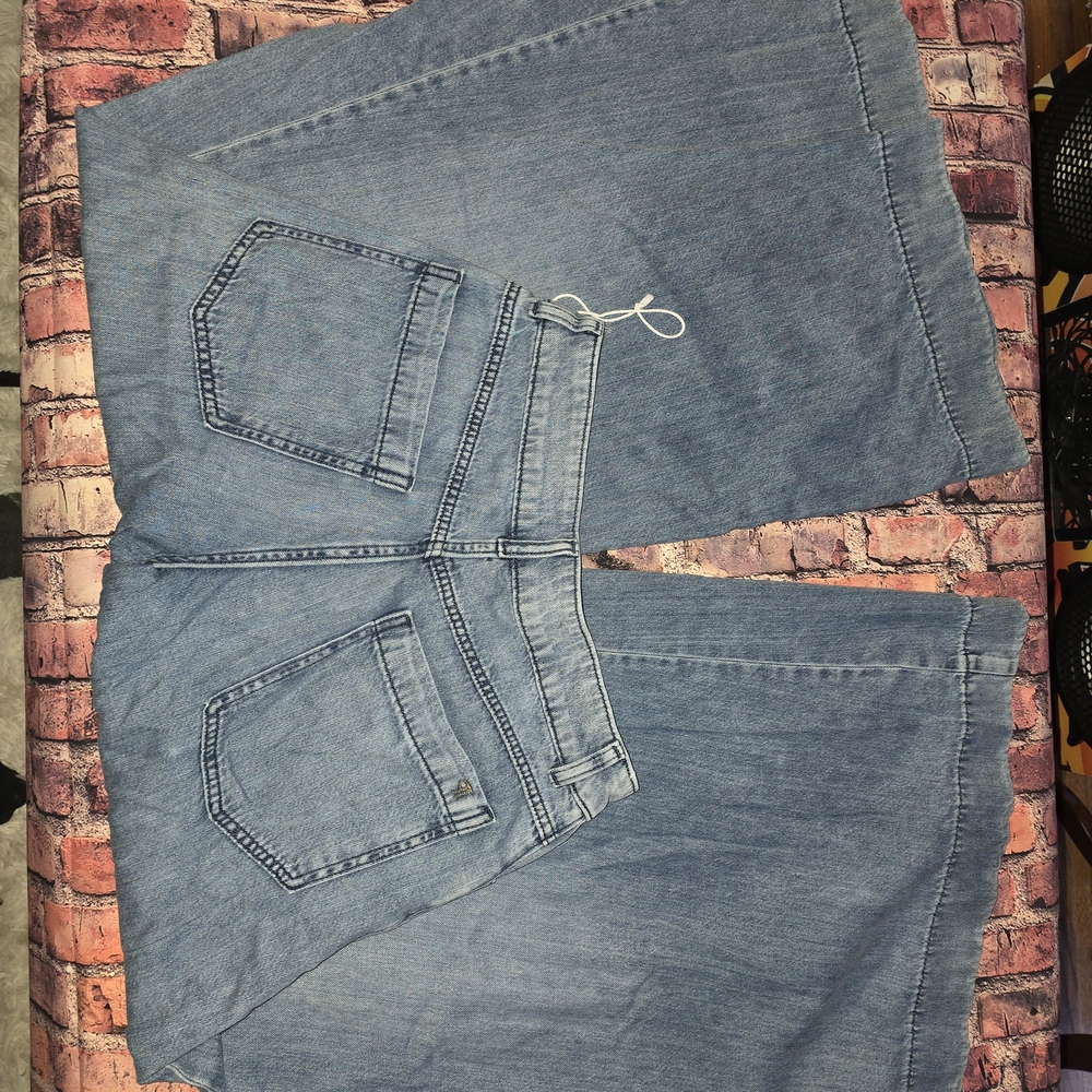 Pilcro Sz 27 (4) Ladies Super wide Leg BOHO HIPPIE Luxery Denim Pant Jeans ♡